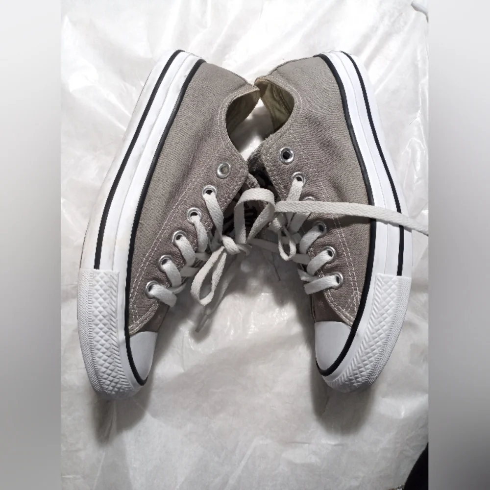 Converse Gray and White Low-Top Sneakers